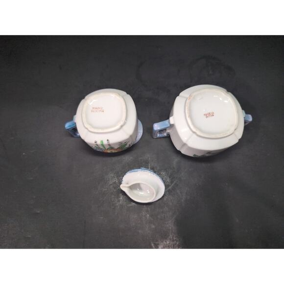 Lustreware Creamer Sugar Bowl Set, Vintage Japanese Porcelain‎ Tea Service Decor - Picture 7 of 10